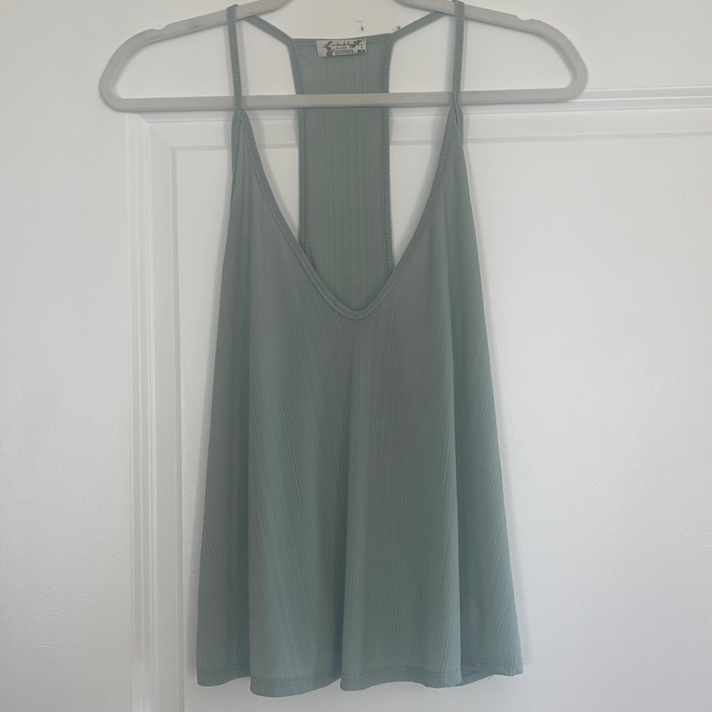 Free People Intimately Ribbed Racerback Tank - Sage
